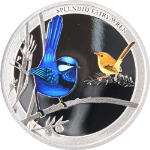 2013 Australia 1/2 Oz Silver HalfDollar PF Colorized Splendid Fairy-Wren OGP&amp;COA