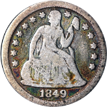 1849-P Seated Liberty Dime