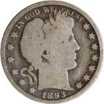 1893-P Barber Half Dollar