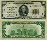 FR. 1890 D $100 1929 Federal Reserve Bank Note Cleveland VF+