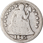 1845-P Seated Liberty Dime