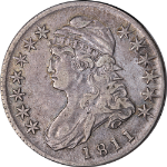 1811 Bust Half Dollar Small &#39;8&#39; VF/XF Details 0-111a R.1 Great Eye Appeal