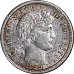 1899-S Barber Dime Nice AU/BU Nice Eye Appeal Strong Strike