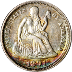 1891-O Seated Liberty Dime - Choice