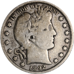 1892-P Barber Half Dollar