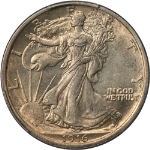 1916-P Walking Liberty Half PCGS MS63 Great Eye Appeal Strong Strike