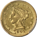 1844-D Liberty Gold $2.50 PCGS XF40 Nice Eye Appeal