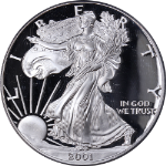 2001-W Silver American Eagle $1 PCGS PR70 DCAM