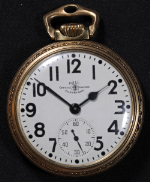 Ball Co. CLE OH Official Railroad Standard 999B Pocket Watch 21 J. Gold-Filled