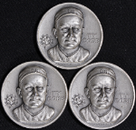 Ty Cobb .999 Fine Silver Medallic Arts Medal(s) 3 Piece Lot 76.8gr Total