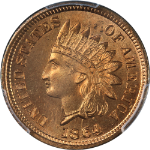 1864 Indian Cent Bronze PCGS MS66+ RD Superb Eye Appeal Strong Strike