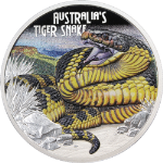 2025 Tuvalu 1 Ounce Silver Proof Deadly & Dangerous Tiger Snake OGP COA - STOCK