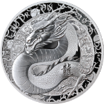 2024 France 22.2gr Silver 10 Euro Year of Dragon Proof OGP COA