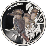 2025 Niue 1 Ounce Silver $1 John Gould's Colorized Kookaburra Proof OGP COA