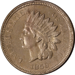 1859 Indian Cent Choice AU/BU Nice Eye Appeal Nice Luster