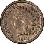 1863 Indian Cent Nice Unc Nice Luster Nice Strike