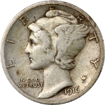 1916-S Mercury Dime