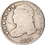 1829 Bust Dime - JR-2 R-2, Large 10c