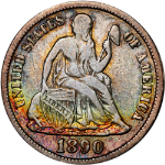 1890-S Seated Liberty Dime