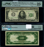 FR. 2201 G* $500 1934 Federal Reserve Note Chicago G-* Block PMG VF25 Star Rust