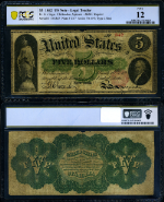 FR. 61 C $5 1862 Legal Tender PCGS Fine 12