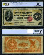 FR. 1197 $50 1882 Gold Certificate PCGS VF25