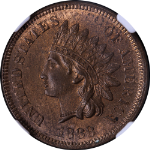 1868 Indian Cent NGC MS65 BN Nice Eye Appeal Strong Strike