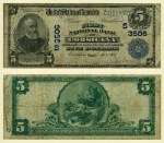 Corsicana TX $5 1902 PB National Bank Note Ch #3506 First NB Very Good+