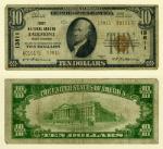 Fairmont WV $10 1929 T-2 National Bank Note Ch #13811 First NB VG/F