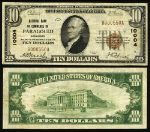 Paragould AR $10 1929 T-1 National Bank Note Ch #10004 NB of Commerce Very Fine