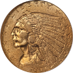 1911-D Indian Gold $2.50 NGC AU58 Key Date Great Eye Appeal Nice Strike