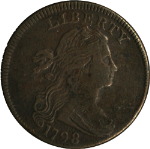 1798 Large Cent VF/XF Detail  Decent Eye Appeal  S.157 R.2  STYLE 1 HAIR