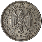 Germany: Federal Republic 1968-D Mark KM#110 Nice AU/BU