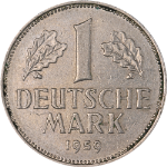 Germany: Federal Republic 1959-D Mark KM#110 Nice XF - Nice Color and Surfaces