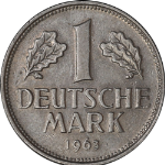 Germany: Federal Republic 1963-G Mark KM#110 Nice XF - Nice Color &amp; Surfaces
