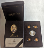 2009 Proof Lincoln Coin &amp; Chronicles Set Silver Commem Dollar &amp; 4 Cents OGP COA