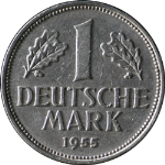 Germany: Federal Republic 1955-D Mark KM#110 VF/XF