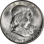 1949-S Franklin Half Dollar Choice BU - STOCK