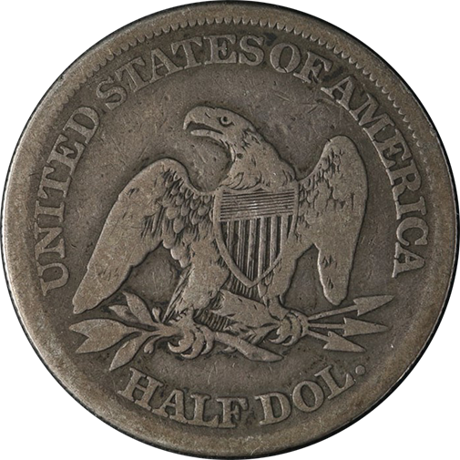 1861-P Seated Half Dollar