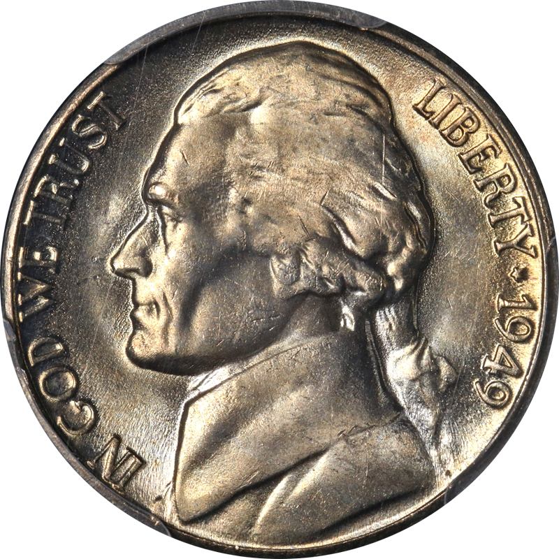 Download 1949-D/S Jefferson Nickel PCGS MS66 CAC Sticker Superb Eye Appeal Strong Strike