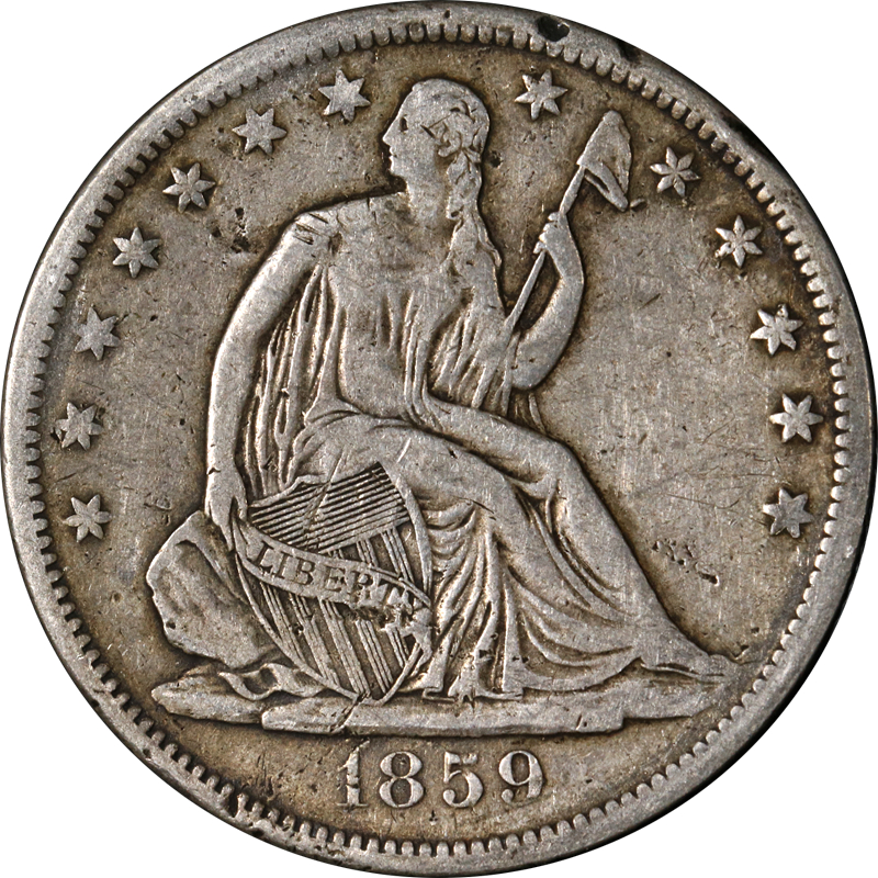 1859-S Seated Half Dollar Great Deals From The Executive Coin Company