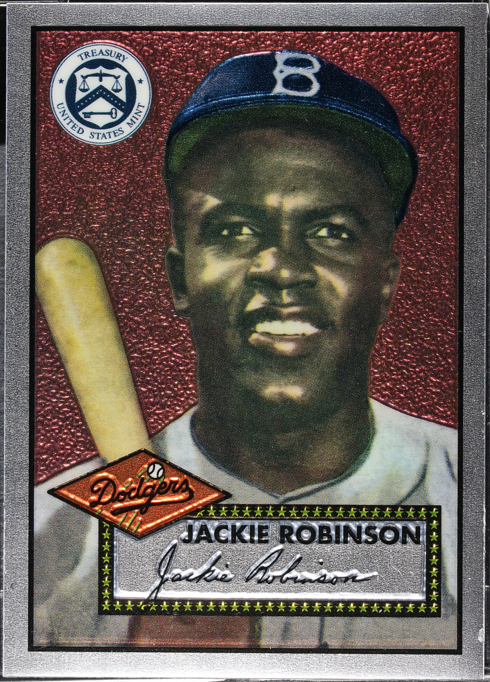 1997 W Jackie Robinson 50th Anniversary Legacy Set 5 Gold Coin Card