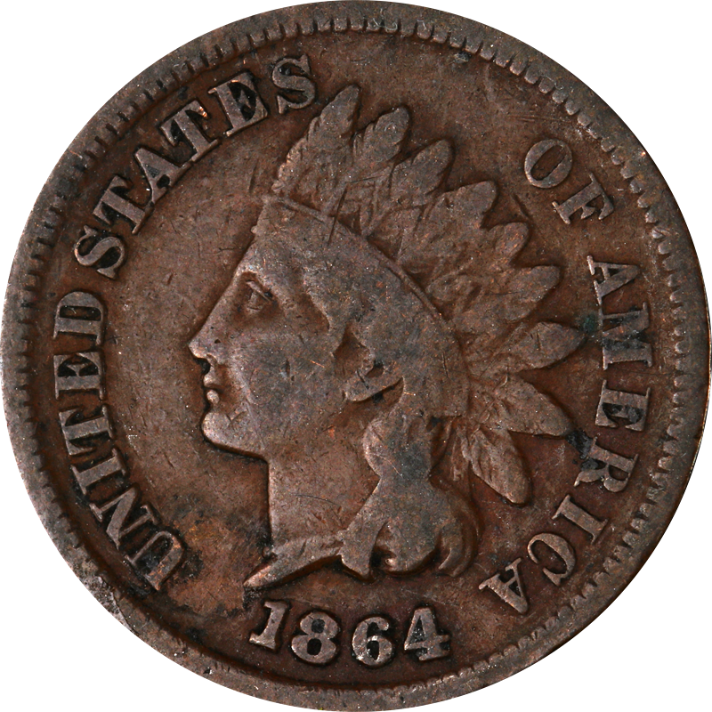 1864-L Indian Cent