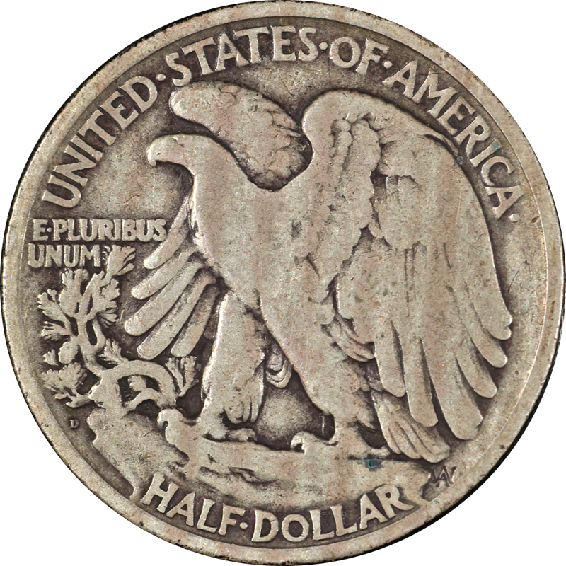 1921 D Walking Liberty Half Choice Vg F Key Date Superb Eye Appeal Strong Strike