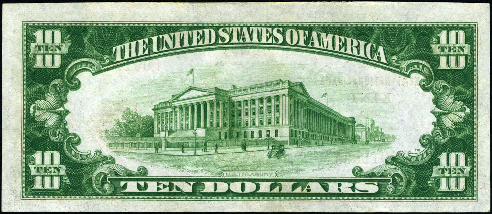 Kent OH-Ohio $10 1929 T-1 National Bank Note Ch #652 Kent NB AU+