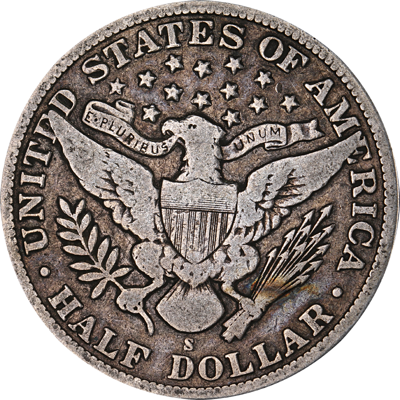 1911-S Barber Half Dollar