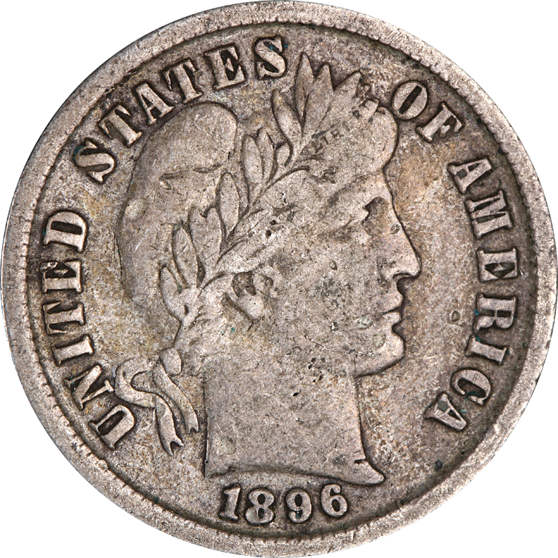 1896-P Barber Dime