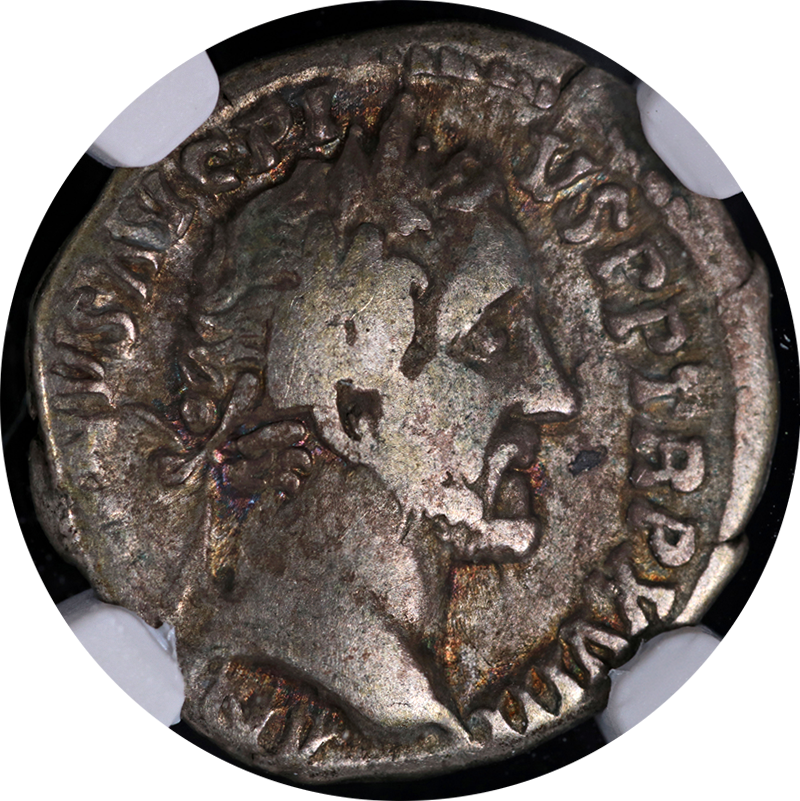 Roman Empire - Antoninus Pius AD 136-161 AR Denarius NGC Fine