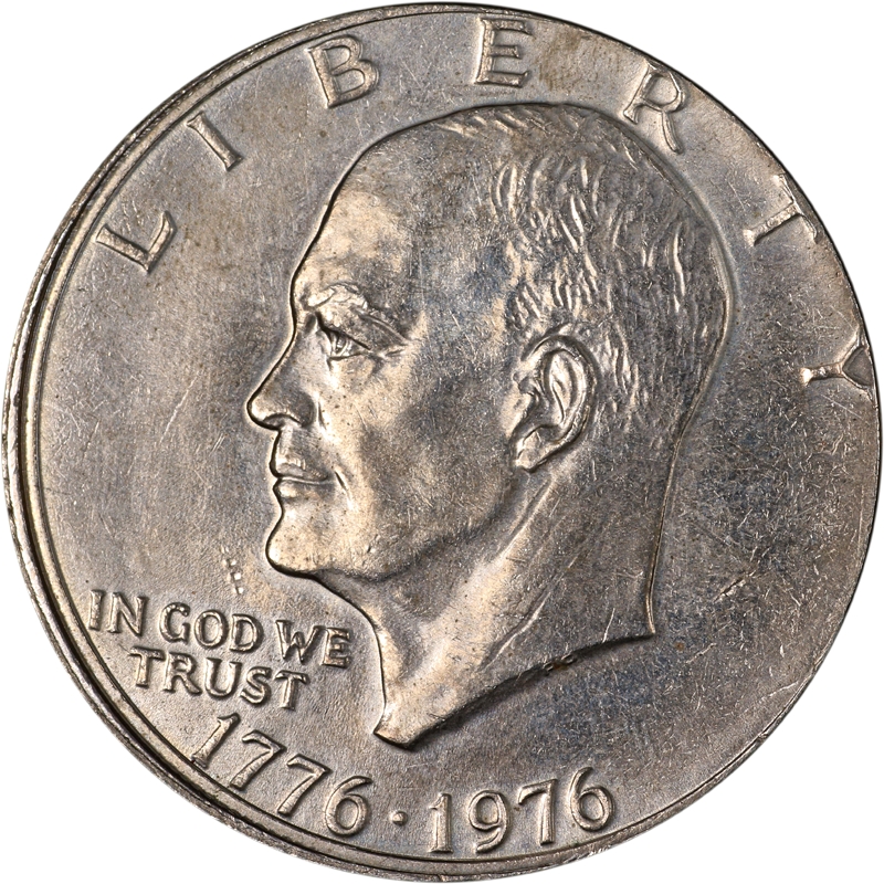 1976-P Type 2 Eisenhower Ike Dollar - Error- Mis-Aligned Die