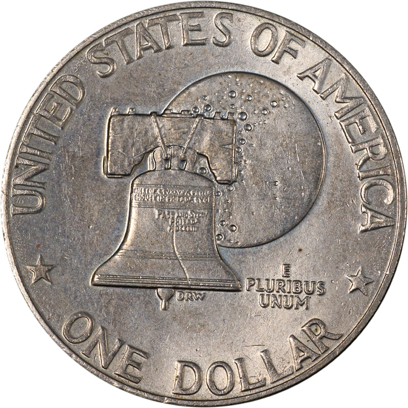 1976-P Type 2 Eisenhower Ike Dollar - Error- Mis-Aligned Die